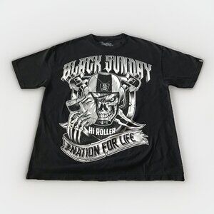 Black Sunday Raider Shirt Oakland LV‎ Raiders XL Skull NFL Los Angeles
